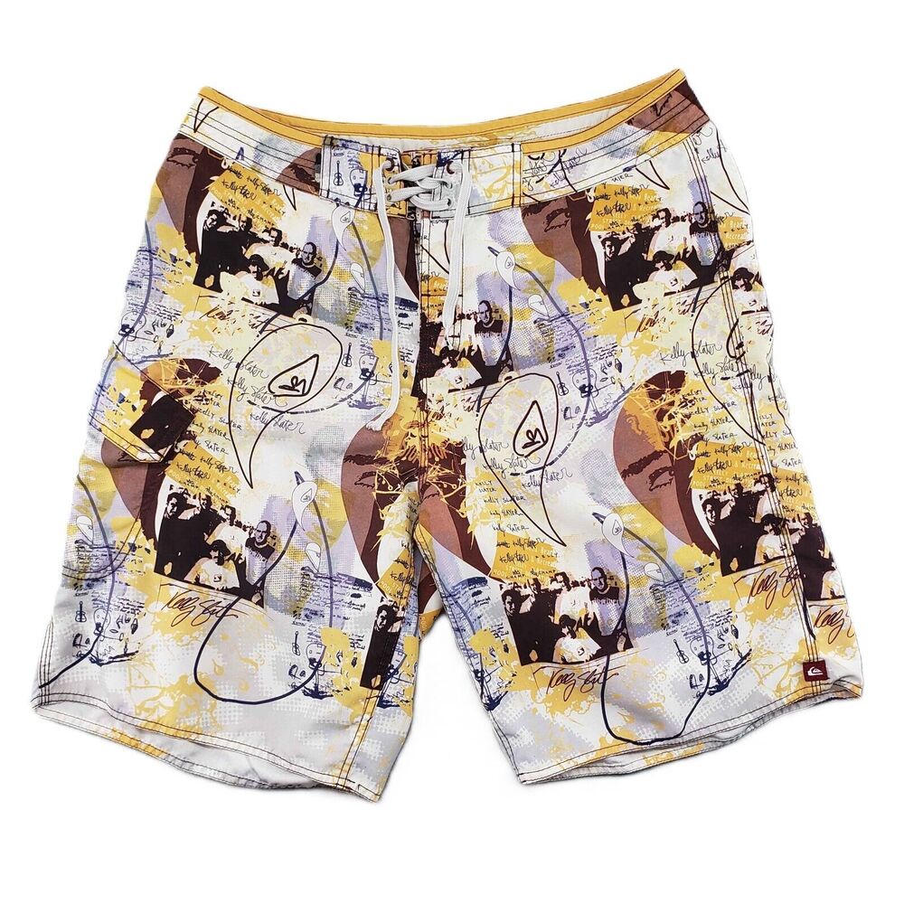 Vintage Quicksilver‎ Kelly Slater Board Shorts Mens 36 Surfer Signature Series
